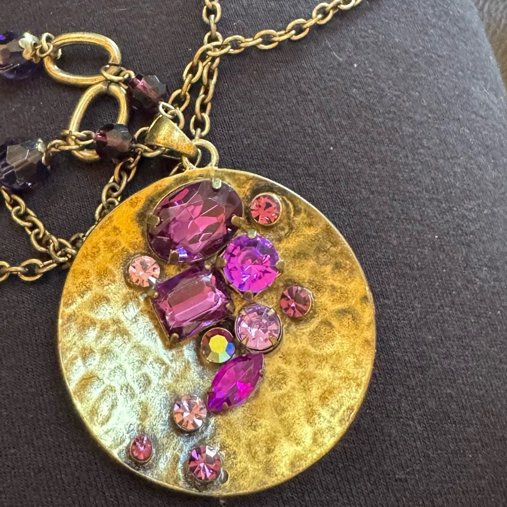 Yousi Purple Glass Necklace